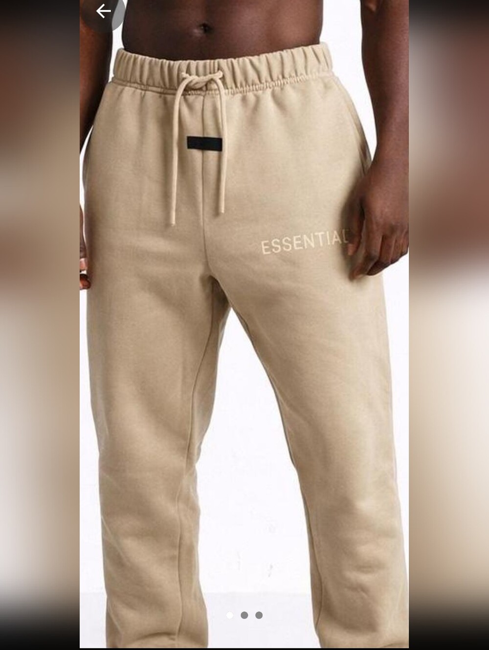 Essentials Men's Beige/Tan Logo Sweatpants